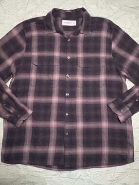 Men's XL Abercrombie & Fitch Soft Collection Plaid Flannel Button Down Shirt
